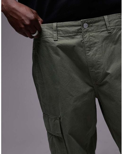 Tommy Hilfiger Black Jamie Relaxed Straight Cargo Trousers for men