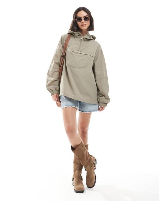 ASOS Natural Pac-a-mac Rainwear Jacket