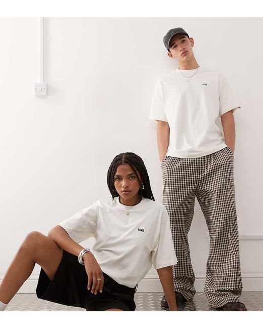 Vans Oversized T-Shirt Met Logo Op Linkerborst in het White