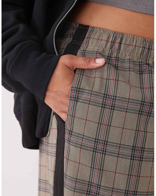 Noisy May Brown Wide Leg Trouser With Side Stripe