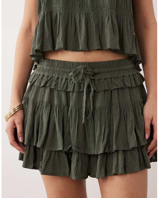 Iisla & Bird Green Rara Mini Skirt