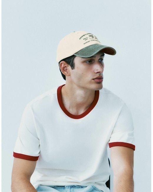 Pull&Bear Hometown creolen-cap in Natural für Herren