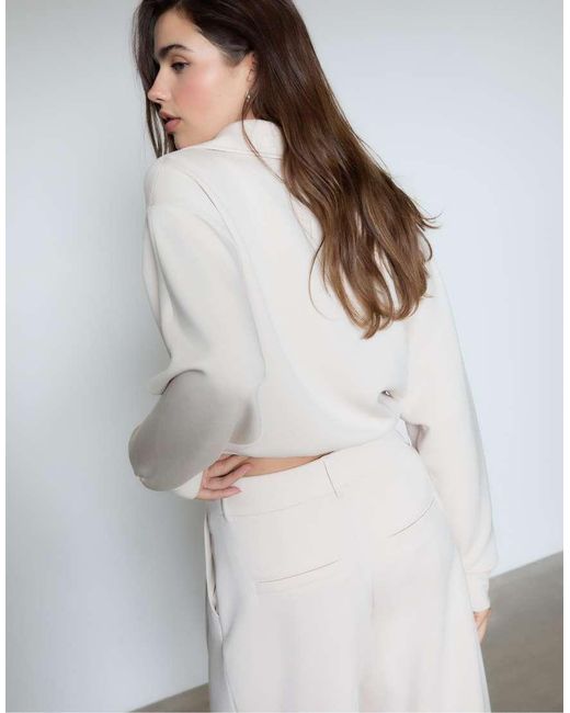 Stradivarius White Soft Touch Sweatshirt