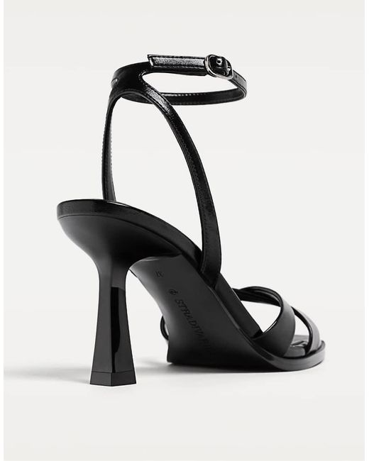 Stradivarius Black Wide Fit. High-Heeled Sandals
