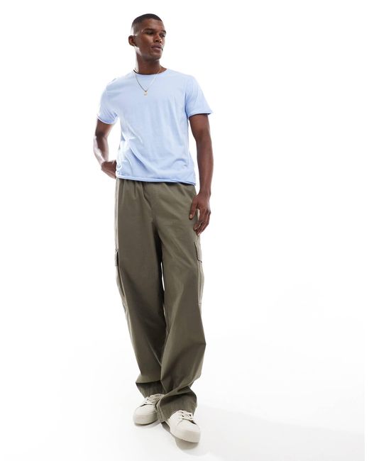 T-shirt à manches courtes et ourlet brut - clair Brave Soul pour homme en coloris Blue