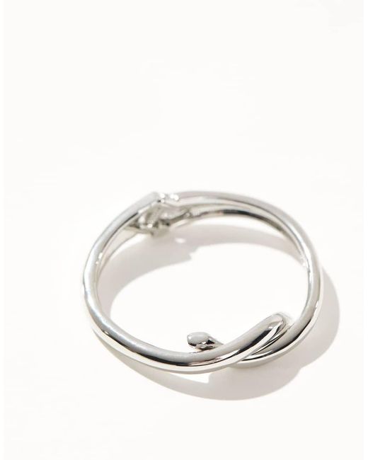 ASOS Bangle Armband Met Overslagdetail in het Brown