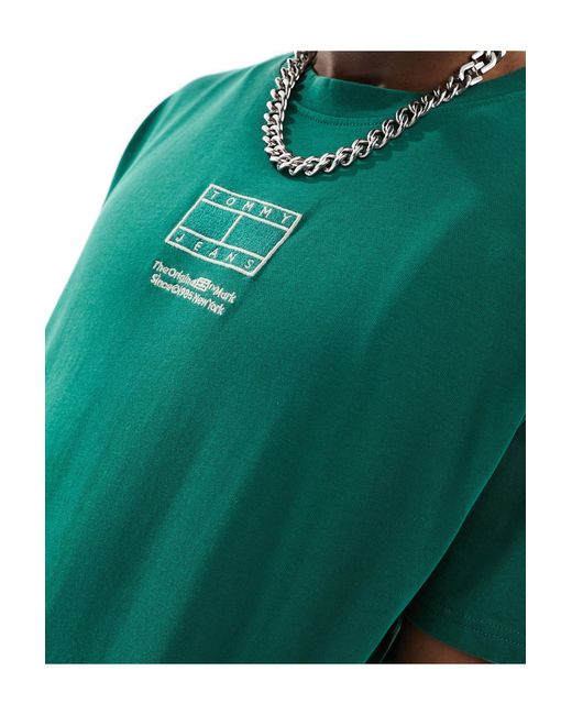 Camiseta verde Tommy Hilfiger de hombre de color Green