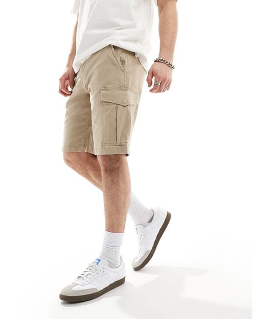 Jack & Jones – 2er-pack cargo-shorts in White für Herren