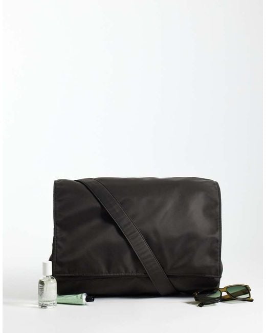 ASOS Black Nylon Crossbody Bag for men