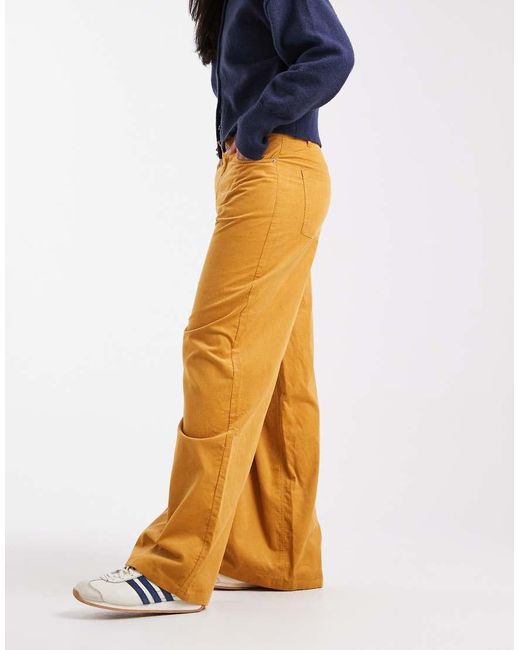 ASOS Blue Cord Wide Leg Trousers