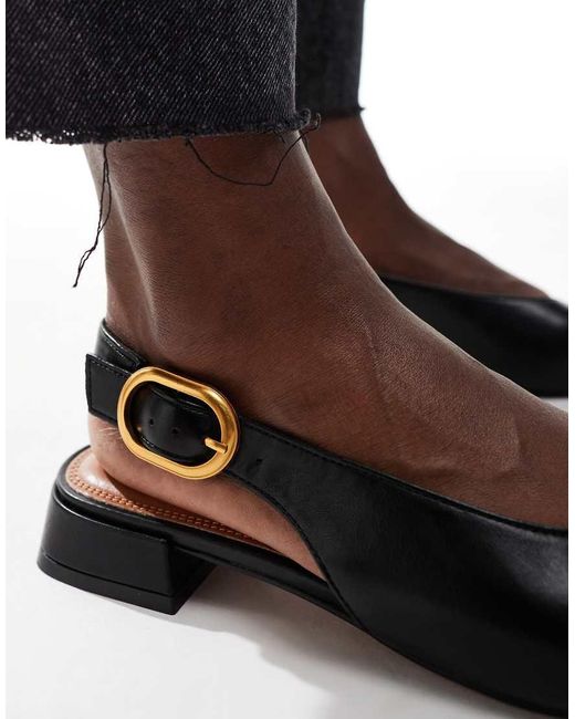 ASOS Black Wide Fit Leonora Slingback Ballets