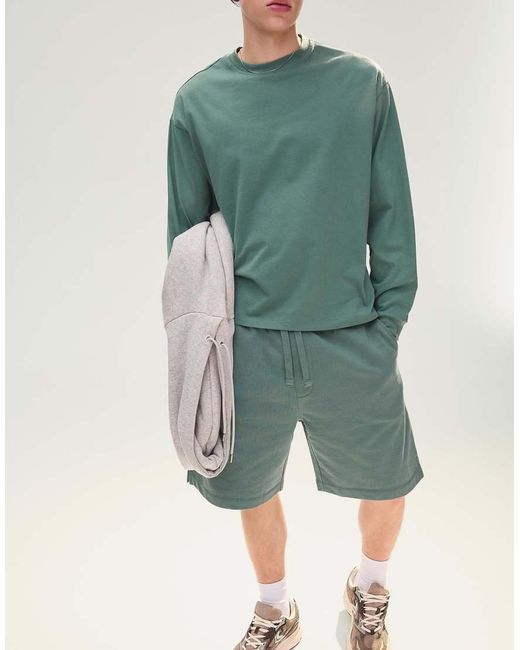 Bermuda Basic di Bershka in Green da Uomo