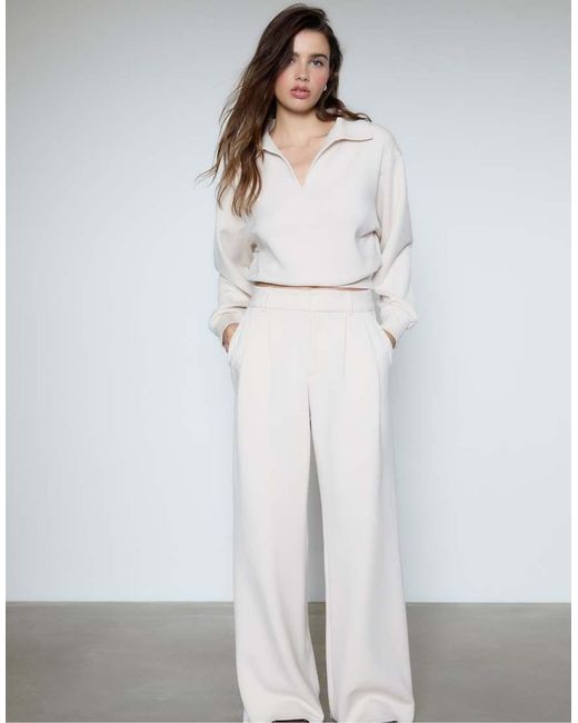 Stradivarius White Soft Touch Sweatshirt