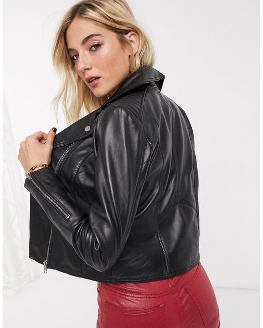 real leather blazer