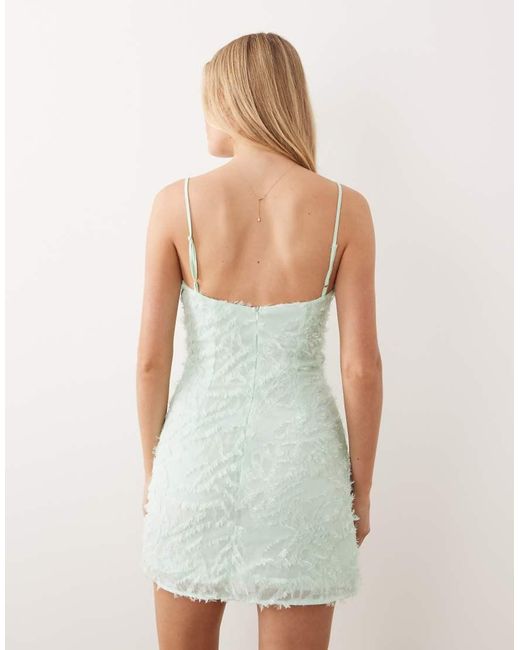 Vila White Cowl Neck Textured Cami Mini Dress