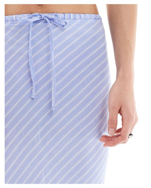 Bershka White Tie Waist Maxi Skirt Co-ord