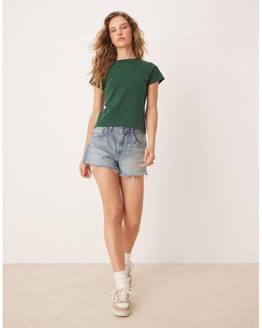 Cotton On Green 90S Baby Tee
