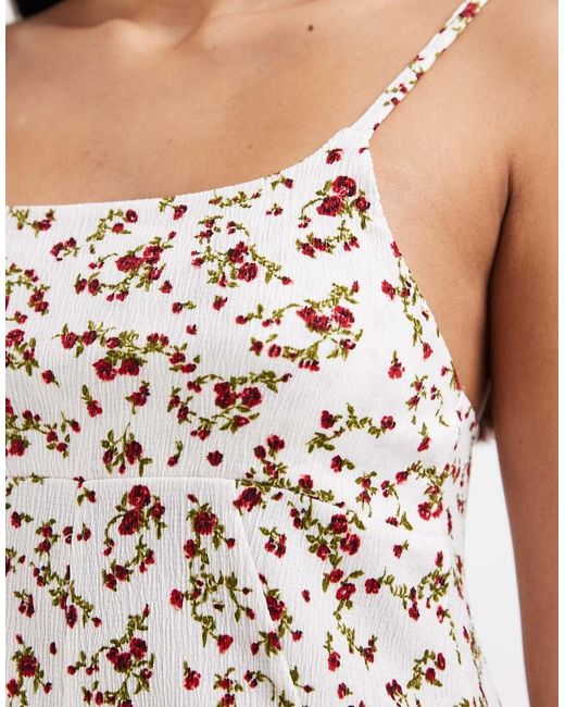 ONLY White Floral Print Playsuit