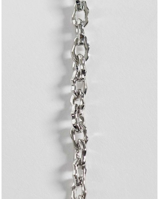 ASOS – gliederarmband in Metallic für Herren