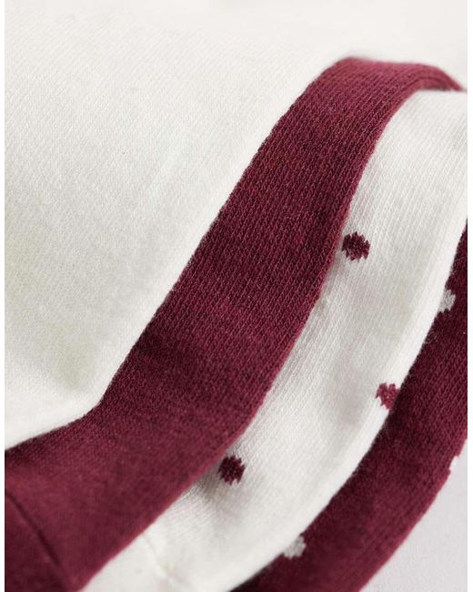 New Look Pink 4 Pack Heart And Polka Dot Frill Top Socks