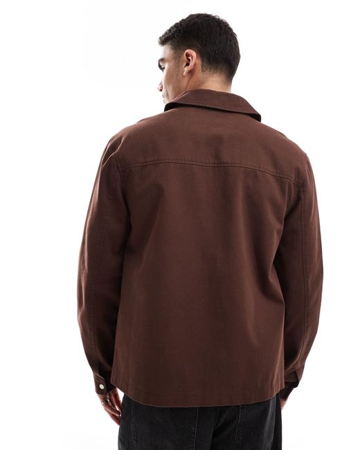 ASOS – harrington-jacke in Brown für Herren