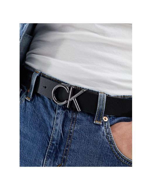 Calvin Klein Blue Metal Ck 35mm Belt for men