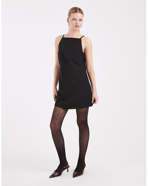 Vero Moda Black Cami Strap Racer Fitted Mini Dress