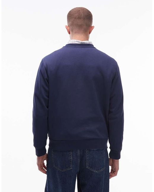 Vans Blue Left Chest Logo Regular Fit Sweatshirt for men