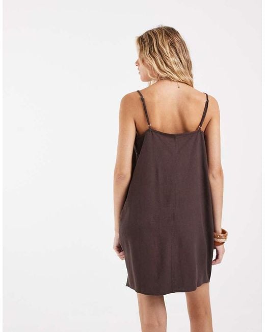 Vero Moda Multicolor Tie Front Cami Mini Dress