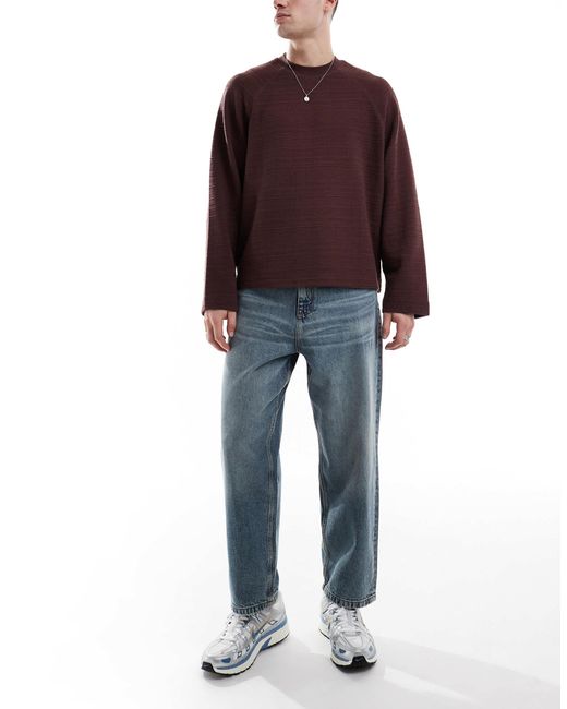 ASOS Blue Barrel Fit Jeans for men