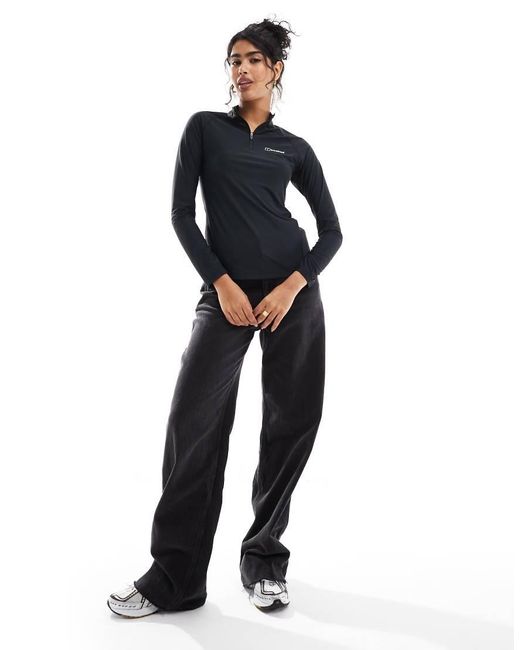 Berghaus Blue 24/7 Half Zip Long Sleeve Tech Tee