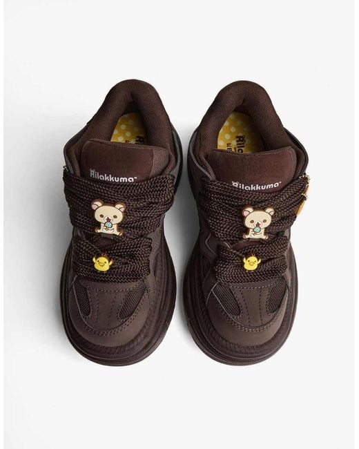 Bershka Black Rilakkuma Platform Trainers