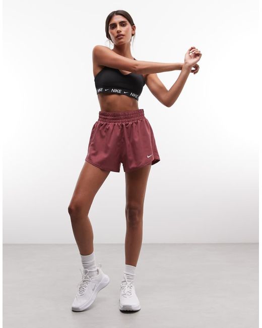 Nike Pink One Dri-fit High Waisted 3 Inch 2
