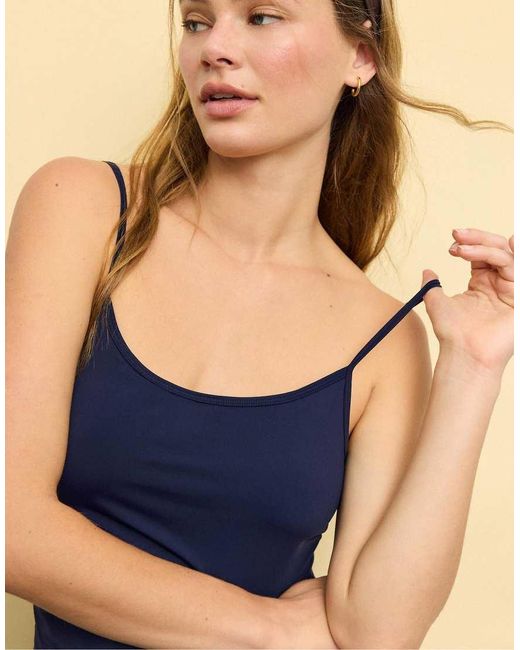 Stradivarius Blue Basic Tank Top