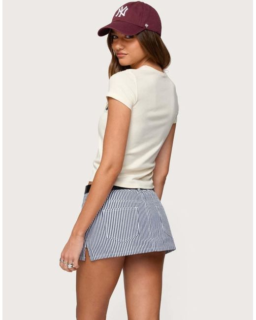 Edikted Blue Cali Babe T Shirt