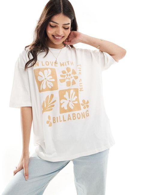 Billabong White In Love With The Sun T-shirt In