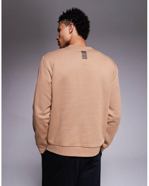 EA7 Natural Armani Train Core Central Logo Sweatshirt for men