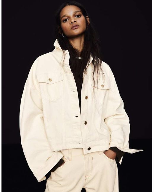 Bershka Black Oversize Denim Jacket