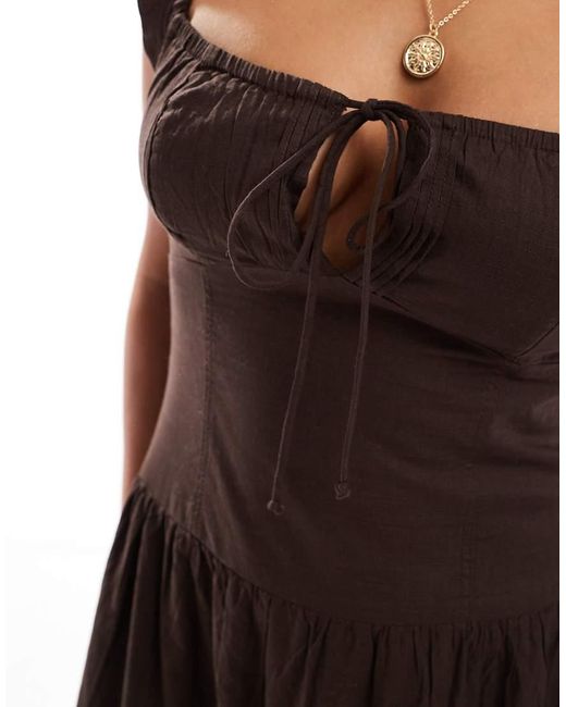 Cotton On White Skye Corset Detail Maxi Dress