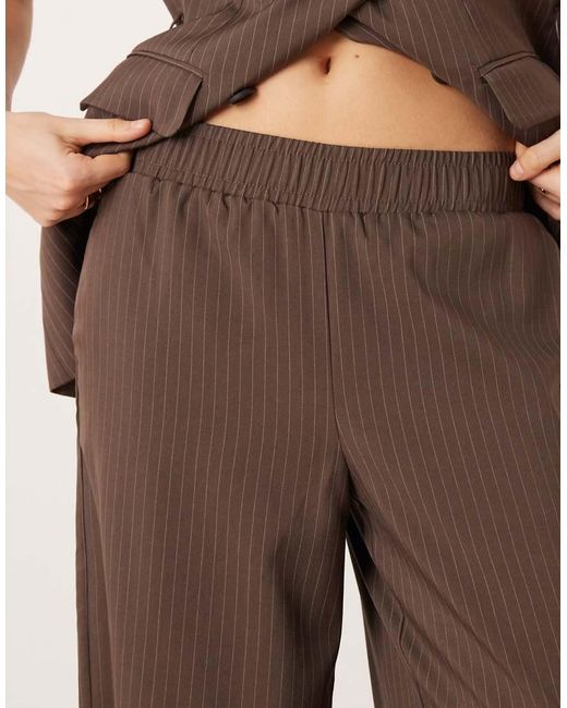 Y.A.S Natural Mid Waist Wide Leg Tailored Trousers Co-ord