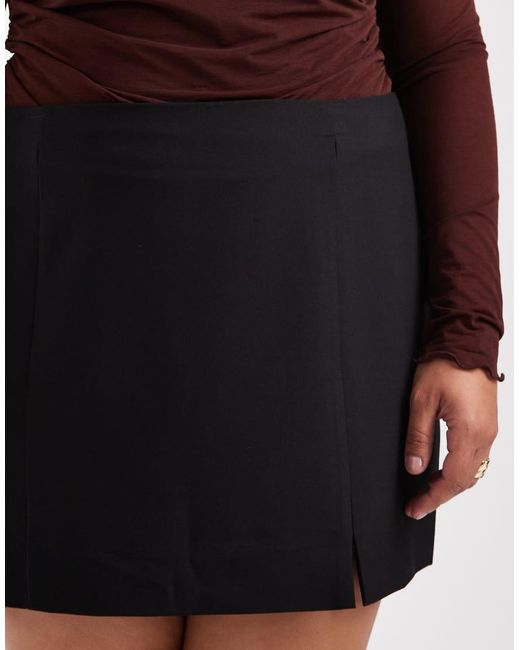 ASOS Curve Tailored Split Mini Skirt