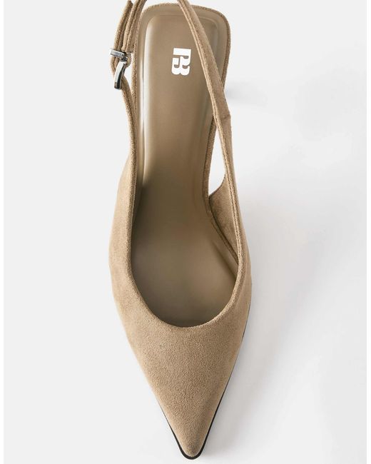 Pull&Bear Natural Slingback mit kitten-heel