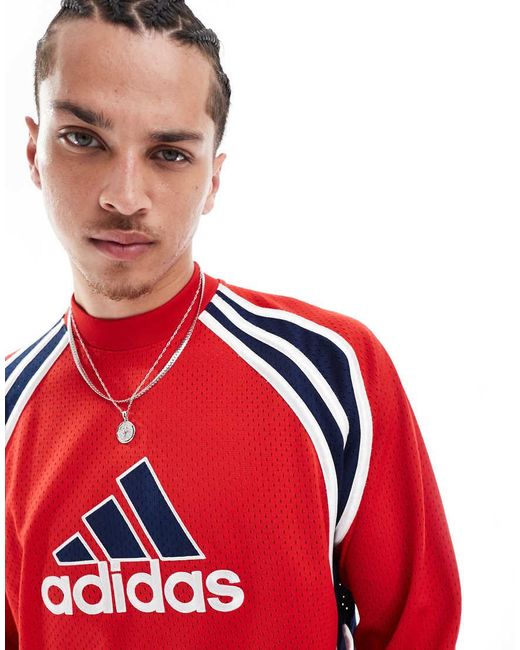 Adidas Originals Red Warm-Up Top for men