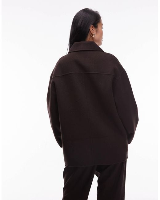 & Other Stories Brown Double Breasted Wool Mix Coat