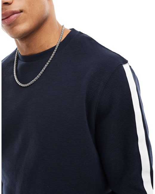 Tommy Hilfiger Blue Lounge Logo Long Sleeve T Shirt With Logo Tapping for men
