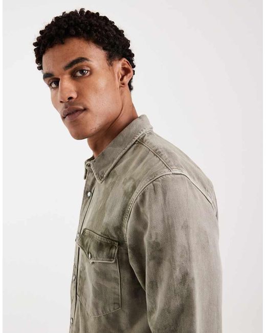 Levi's Brown Relaxed Denim Western Shirt for men