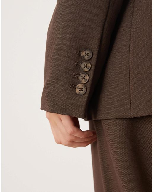 Blazer d'ensemble oversize avec boutons écaille Y.A.S en coloris Brown