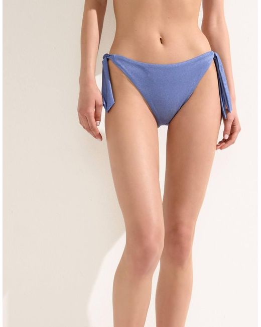 Calzedonia White Bow Bikini Bottoms Golden Glow
