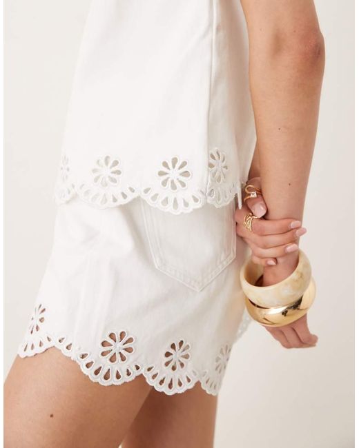 Nobody's Child White Sweetpea Swing Top Co-ord