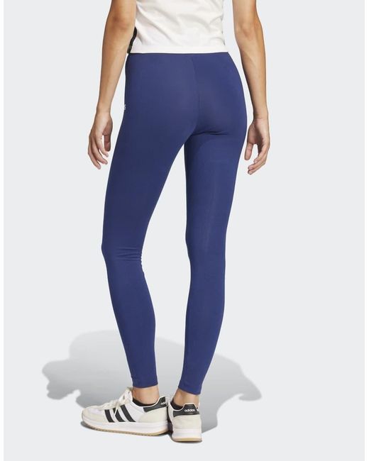 Adidas Originals Blue Essentials Linear Cotton Leggings
